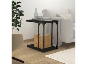 8720845718428 - Bonnevie - BeistelltischKaffeetisch Schwarz 50x35x52 cm Holzwerkstoff vidaXL