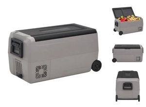 8720845718978 - vidaXL Kühlbox Kompressor Kühlbox mit Rollen und Griff Schwarz Grau 50 L Camping