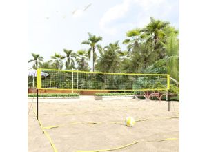 8720845719968 - Bonnevie - Volleyballnetz Gelb und Schwarz 823x244 cm PE-Gewebe vidaXL598943