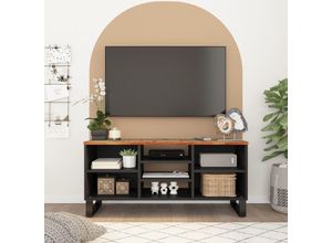 8720845724719 - Bonnevie - TV-SchrankTV-Möbel 100x33x46 cm Altholz Massiv & Holzwerkstoff vidaXL