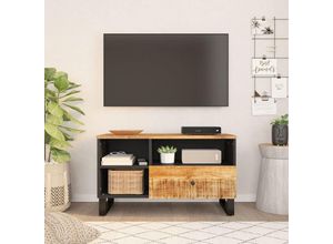 8720845724771 - Bonnevie - TV-SchrankTV-Möbel 80x33x46 cm Massivholz Mango & Holzwerkstoff vidaXL