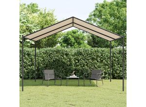 8720845728939 - Bonnevie - Gartenpavillon Gartenzelt Beige 4x3 m Stahl und Stoff vidaXL