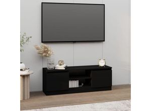 8720845735081 - Bonnevie - TV-SchrankTV-Möbel mit Tür Schwarz 102x30x36 cm vidaXL