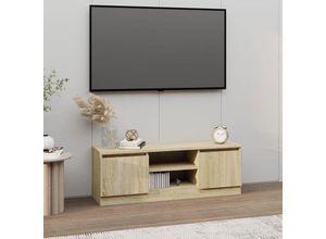 8720845735104 - Bonnevie - TV-SchrankTV-Möbel mit Tür Sonoma-Eiche 102x30x36 cm vidaXL