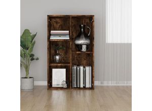 8720845735333 - Bonnevie - Bücherregal SideboardKommode Räuchereiche 50x25x80 cm Holzwerkstoff vidaXL