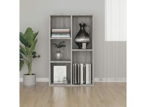 8720845735340 - Bücherregal Sideboard，Kommode Grau Sonoma 50x25x80 cm Holzwerkstoff vidaXL