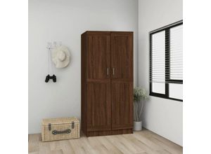 8720845735623 - KleiderschrankAufbewahrungsschrank Braun Eichen-Optik 825x515x180cm Holzwerkstoff vidaXL