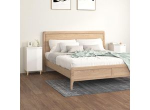 8720845737238 - Bonnevie - 2er-Set NachttischeBeistelltische Hochglanz-Weiß 40x35x70 cm Holzwerkstoff vidaXL
