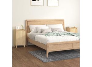 8720845737252 - Bonnevie - 2er-Set NachttischeBeistelltische Sonoma-Eiche 40x35x70 cm Holzwerkstoff vidaXL