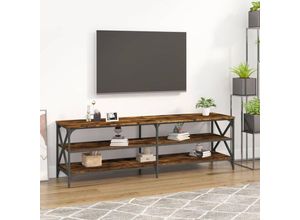 8720845742317 - Bonnevie - TV-SchrankTV-Möbel Räuchereiche 160x40x50 cm Holzwerkstoff vidaXL