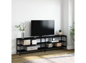 8720845742546 - Bonnevie - TV-SchrankTV-Möbel Schwarz 180x30x50 cm Holzwerkstoff und Metall vidaXL