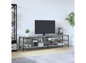 8720845742621 - TV-Schrank，TV-Möbel Grau Sonoma 200x30x50 cm Holzwerkstoff und Metall vidaXL