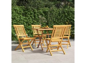 8720845743741 - Bonnevie - Gartenstühle 4 Stk Gartensessel Klappbar 47x63x90 cm Massivholz Teak vidaXL