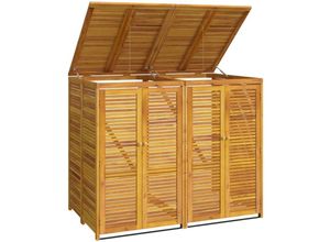 8720845745677 - Vidaxl - Mülltonnenbox für 2 Tonnen 140x89x117 cm Massivholz Akazie Braun