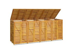 8720845745691 - Vidaxl - Mülltonnenbox für 4 Tonnen 280x89x117 cm Massivholz Akazie Braun