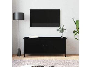 8720845759339 - Bonnevie - TV-SchrankTV-Möbel mit Türen Schwarz 102x35x45 cm Holzwerkstoff vidaXL