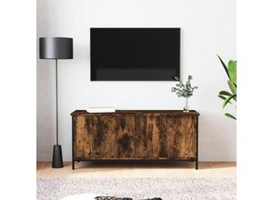 8720845759353 - Bonnevie - TV-SchrankTV-Möbel mit Türen Räuchereiche 102x35x45 cm Holzwerkstoff vidaXL