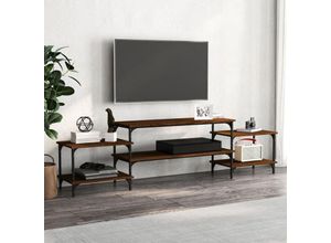 8720845759728 - Bonnevie - TV-SchrankTV-Möbel Braun Eichen-Optik 197x35x52 cm Holzwerkstoff vidaXL