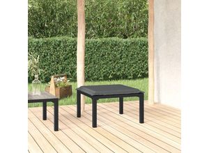 8720845760854 - Bonnevie - Gartenhocker mit Kissen Schwarz und Grau Poly Rattan vidaXL910709