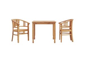 8720845768409 - Vidaxl - 3-tlg Garten-EssgruppeGartenmöbel Set Massivholz Teak