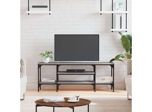 8720845774233 - Bonnevie - TV-SchrankTV-Möbel Grau Sonoma 121x35x45 cm Holzwerkstoff & Eisen vidaXL