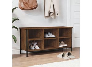 8720845774592 - Bonnevie - SchuhregalSchuhschränke Braun Eichen-Optik 100x35x50 cm Holzwerkstoff vidaXL