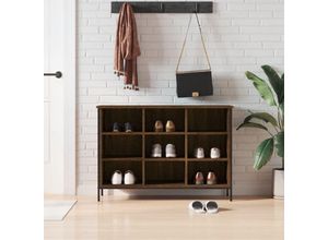 8720845774646 - Bonnevie - SchuhregalSchuhschränke Braun Eichen-Optik 100x35x70 cm Holzwerkstoff vidaXL