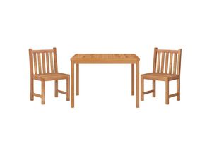 8720845782573 - 3-tlg Garten-EssgruppeGartenmöbel Set Massivholz Teak vidaXL