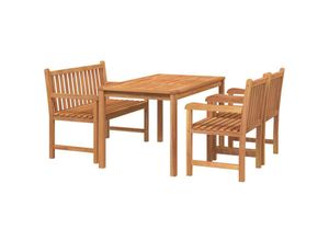 8720845782764 - 4-tlg Garten-EssgruppeGartenmöbel Set Massivholz Teak vidaXL