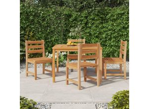 8720845782870 - Bonnevie - Gartenstühle 4 Stk Gartensessel Massivholz Teak vidaXL