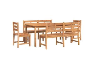 8720845783143 - Bonnevie - 5-tlg Garten-EssgruppeGartenmöbel Set Massivholz Teak vidaXL