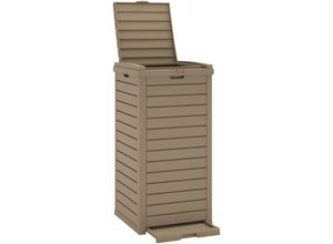 8720845789671 - Vidaxl - Outdoor-Mülltonne Hellbraun 41x41x86 cm Polypropylen Braun