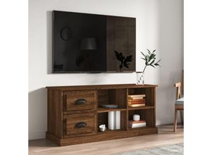 8720845790738 - TV-Schrank，TV-Möbel Braun Eichen-Optik 102x355x475 cm Holzwerkstoff vidaXL