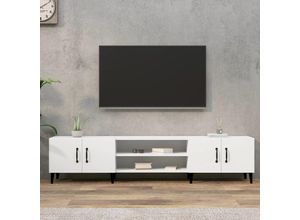 8720845791544 - TV-Schrank，TV-Möbel Weiß 180x315x40 cm Holzwerkstoff vidaXL