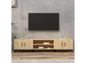 8720845791575 - Bonnevie - TV-Schrank Sonoma-Eiche 180x315x40 cm Holzwerkstoff vidaXL16851 8720845791575 - Bonnevie - TV-Schrank Sonoma-Eiche 180x315x40 cm Holzwerkstoff vidaXL16851