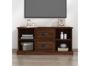 8720845791698 - Bonnevie - TV-SchrankTV-Möbel Braun Eichen-Optik 995x355x48 cm Holzwerkstoff vidaXL