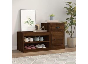 8720845793135 - SchuhschrankModernes Schuhregal Braun Eichen-Optik 100x42x60 cm Holzwerkstoff vidaXL