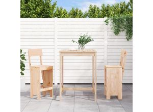 8720845805104 - Bonnevie - 3-tlg Gartenbar-SetGartenmöbel-Set Massivholz Kiefer vidaXL