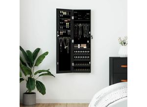 8720845811211 - Bonnevie - Schmuckschrank mit Spiegel Wandmontage Schwarz 30x85x106 cm vidaXL269953