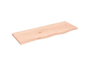 8720845812638 - Bonnevie - Wandregal Wandboard 80x30x2 cm Massivholz Eiche Unbehandelt vidaXL