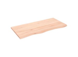 8720845812874 - Bonnevie - Wandregal Wandboard 100x50x2 cm Massivholz Eiche Unbehandelt vidaXL