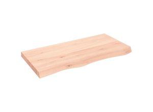 8720845812898 - Bonnevie - Wandregal Wandboard 100x50x6 cm Massivholz Eiche Unbehandelt vidaXL