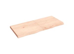 8720845813086 - Bonnevie - Wandregal Wandboard 140x60x6 cm Massivholz Eiche Unbehandelt vidaXL