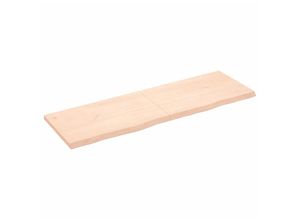8720845813130 - Bonnevie - Wandregal Wandboard 160x50x4 cm Massivholz Eiche Unbehandelt vidaXL