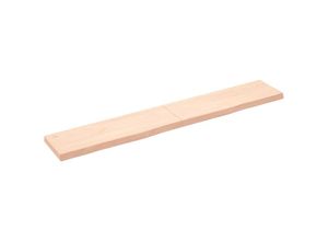 8720845813185 - Bonnevie - Wandregal Wandboard 180x30x6 cm Massivholz Eiche Unbehandelt vidaXL