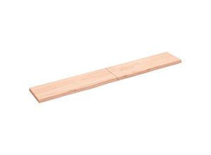 8720845813253 - Bonnevie - Wandregal Wandboard 200x30x4 cm Massivholz Eiche Unbehandelt vidaXL