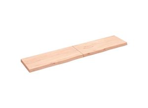 8720845813284 - Bonnevie - Wandregal Wandboard 200x40x6 cm Massivholz Eiche Unbehandelt vidaXL