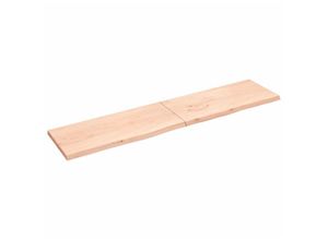 8720845813376 - Bonnevie - Wandregal Wandboard 220x50x4 cm Massivholz Eiche Unbehandelt vidaXL