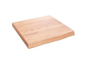 8720845813512 - Bonnevie - Wandregal Wandboard Hellbraun 40x40x4 cm Massivholz Eiche Behandelt vidaXL