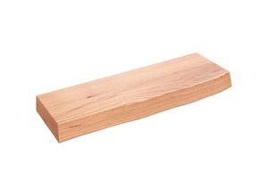 8720845813642 - Bonnevie - Wandregal Wandboard Hellbraun 60x20x6 cm Massivholz Eiche Behandelt vidaXL